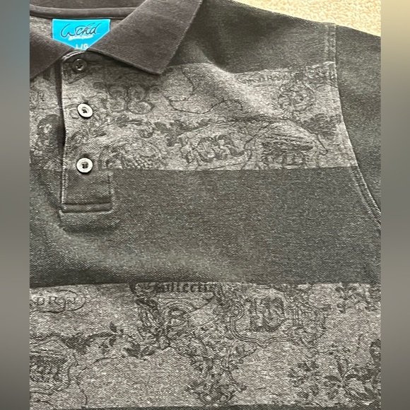 NWOT Wckd polo black/grey Lg - Picture 8 of 11